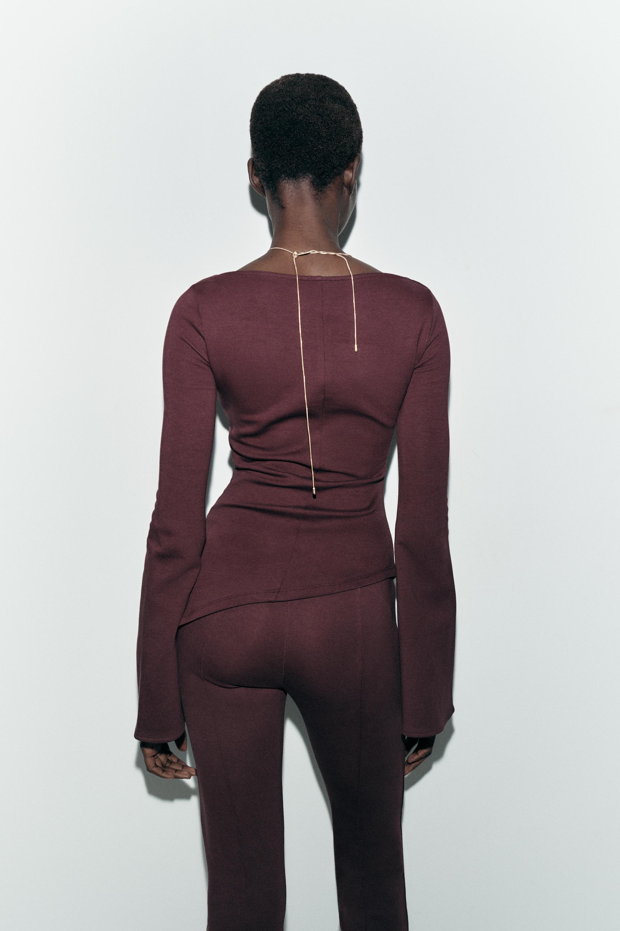 INTERLOCK LONG SLEEVE TOP
